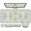iCasso Desk Cover Mat, Gaming Mouse Pad Wrist Support Set
