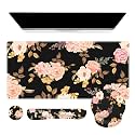 iCasso Floral 4in1 Computer Mat, 35.4"x15.7" Work Mat for Computer
