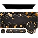 iCasso Honeycomb Mousepad 35.4"x15.7", Desk Protector for Workspace