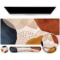 iCasso Table Mat for Workspace, Color Block 35.4"x15.7" Keyboard Mat