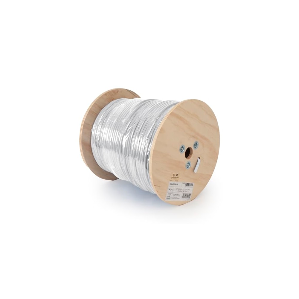 Nec. Mc Riser Cable ICC Cat6A CMR Riser 1000ft - UTP 23AWG, 100% Solid Pure Copper ...