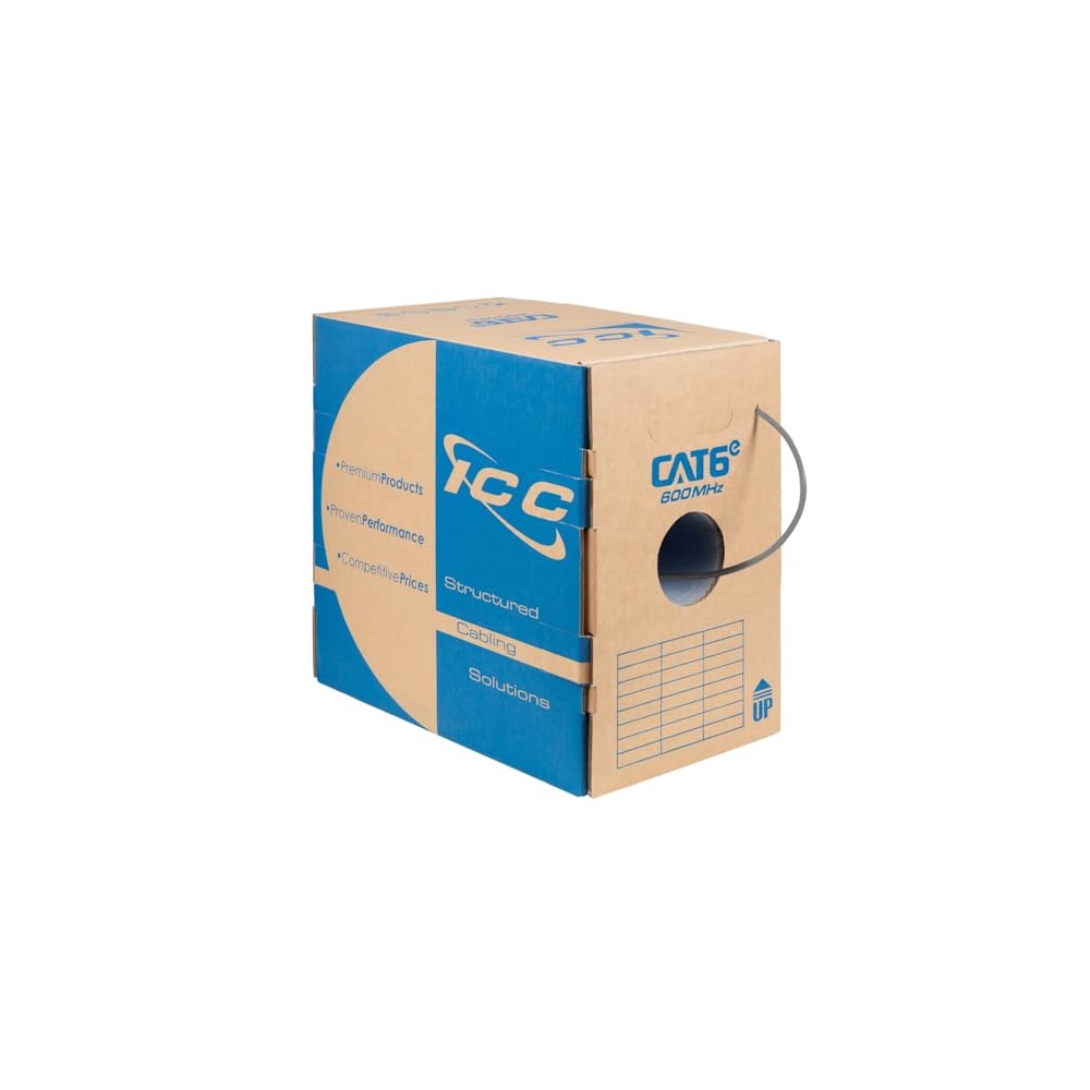 ICC Cat6e CMR Riser 1000ft - UTP 23AWG, 100% Solid Pure Copper ...