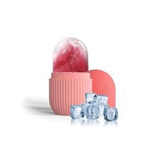 ice face rollerice roller for face and eyefood-grade leak-proof silicone cube reusable face massageice mold for faceface massagerfacial beauty ice rollerskin care tools striped pink