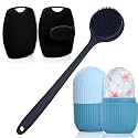 XML Ice Face Roller Silicone Facial Cube for Eyes Neck Massage Remove Dark Circle Pore Shrink Face Skin Care Ice Pack Mould for Knee,Back Pain Relief,Injuries Beauty Tools (BATHBRUSH-BODYSCRUBBER-ICEROLLER)