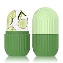 XML Ice Face Roller Silicone Facial Cube for Eyes Neck Massage Remove Dark Circle Pore Shrink Face Skin Care Ice Pack Mould for Knee,Back Pain Relief,Injuries Beauty Tools (3-green Ice Roller)