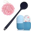 XML Ice Face Roller Silicone Facial Cube for Eyes Neck Massage Remove Dark Circle Pore Shrink Face Skin Care Ice Pack Mould for Knee,Back Pain Relief,Injuries Beauty Tools (LOOFAH-BODYSCRUBBER-ICEROLLER)