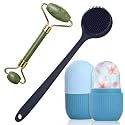 XML Ice Face Roller Silicone Facial Cube for Eyes Neck Massage Remove Dark Circle Pore Shrink Face Skin Care Ice Pack Mould for Knee,Back Pain Relief,Injuries Beauty Tools (JADEROLLER-BODYSCRUBBER-ICEROLLER)