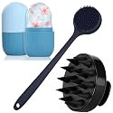 XML Ice Face Roller Silicone Facial Cube for Eyes Neck Massage Remove Dark Circle Pore Shrink Face Skin Care Ice Pack Mould for Knee,Back Pain Relief,Injuries Beauty Tools (ICEROLLER-BODYSCRUBBER-SCALP)