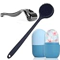 XML Ice Face Roller Silicone Facial Cube for Eyes Neck Massage Remove Dark Circle Pore Shrink Face Skin Care Ice Pack Mould for Knee,Back Pain Relief,Injuries Beauty Tools (DERMAROLLER-BODYSCRUBBER-ICEROLLER)