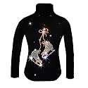 Ice Fire Polartec Figure Skating Jackets with Pair of Skates Rhinestones Design