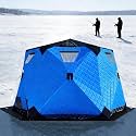 Ice Fishing Shanty, Ice Fishing Camping Tent, Pop-Up Fish Tent, Pop-Up Rope Structure, High-Density Oxford Cloth, W/Handbag and Insulated Layer, for Winter Camping Fishing