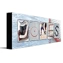 ICE HOCKEY Custom Photo Name Art | Premium Stretched Canvas | 36”x12"