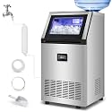 200 lbs High-Output Ice Maker Undercounter Built-in Freestanding Self-Clean