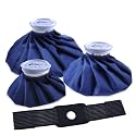 Ice Pack for Injuries Reusable with Wrap, Ice Bag for Injuries Hot Water Bag for Hot &amp; Cold Therapy, No-Leak Elastic Ice Bag with Elastic Breathable Support Wrap, 3 Sizes 6/9/11"