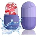 Ice Roller for Face Massager and Glowing Skin | Ice Roll for Face and Eye | Pore Tightening, Puffiness & Dark Circle Reduction | Facial Ice Mold Massager for Skin Care (Purple)