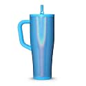 Ice Shaker 40 oz Tumbler with Handle and Straw | 40oz Laguna| Cold for 30+ Hours | 2-in-1 Tumbler Shaker Bottle | Odor-Free 40 ounce Glitter Blue Bottle for Water, Protein Shakes, Smoothies, Cocktails