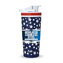 Ice Shaker Insulated Stainless Steel Shaker Bottle | 26oz, Star Spangled | Cold for 30+ Hours | Insulated Cup with Twist-on Agitator | Odor-Free Bottle for Protein Shakes, Water, Smoothies, Cocktails