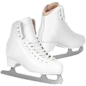 Ice Skates for Women & Girls,Figure Skates with Premium Microfiber Leather, Stainless Steel Blades & Full-Fit Memory Foam Interior for Ultimate Comfort (White)