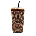 Iced Coffee Sleeve – Neoprene Reusable Cup Sleeves for Drinks, Insulated Drink Sleeves to Keep Hands Dry &amp; Drinks Cold, Stylish &amp; Durable Coffee Sleeves (Knit Pattern, Large: 30-32oz)