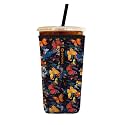 Iced Coffee Sleeve – Neoprene Reusable Cup Sleeves for Drinks, Insulated Drink Sleeves to Keep Hands Dry &amp; Drinks Cold, Stylish &amp; Durable Coffee Sleeves (Dizzy Butterfly, Large: 30-32oz)