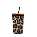 Iced Coffee Sleeve – Neoprene Reusable Cup Sleeves for Drinks, Insulated Drink Sleeves to Keep Hands Dry &amp; Drinks Cold, Stylish &amp; Durable Coffee Sleeves (Savage Glam, Medium: 22-29oz)