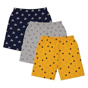 icedive boys cotton printed shorts pack of 3
