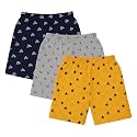 ICEDIVE Boys Cotton Printed Shorts, Pack of 3
