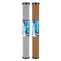 ICEPURE 20" x 2.5" Whole House CTO Carbon Water Filter Cartridge, 2-Stage Activated Carbon Block and KDF Heavy Metal Removal Filter Combo Kit Replacement for 20 Inch Water Filter System, 1 Pack