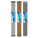 ICEPURE 20" x 2.5" Whole House Water Filter Replacement Combo Kit, Activated Carbon Block, KDF Filter Cartridge and Upgraded Activated Carbon Lead Remove Filter for 3-Stage Water Filter System