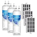 ICEPURE W10295370A Refrigerator Water Filter and Air Filter, 3 Combo