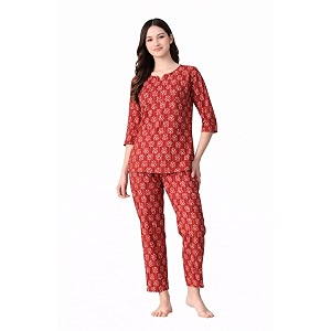 Ichaa Cotton Women Night Suit Set