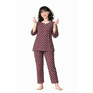 Ichaa Cotton Women Night Suit Set