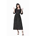 Ichaa Women39s Blue Cotton Printed Maternity Dress