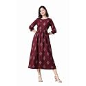 Ichaa Women39s Blue Cotton Printed Maternity Dress