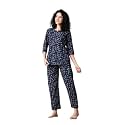 Ichaa Women39s Cotton Printed Round-Neck Night Suit
