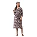 Ichaa Women39s Pure Cotton A-Line Ethnic V-Neck