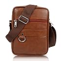 iChief Stylish PU Leather Sling Cross Body Travel Office Business Messenger One Side Shoulder Bag for Men Women