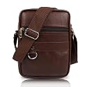 iChief Stylish PU Leather Sling Cross Body Travel Office Business Messenger One Side Shoulder Bag for Men Women