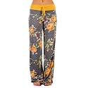 iChunhua Women's Comfy Stretch Floral Print Drawstring Palazzo Wide Leg Lounge Pant