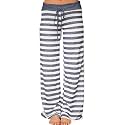 iChunhua Women's Comfy Stretch Floral Print Drawstring Palazzo Wide Leg Lounge Pant