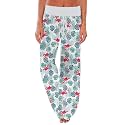 iChunhua Women's Comfy Stretch Floral Print Drawstring Palazzo Wide Leg Lounge Pant