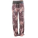 iChunhua Women's Comfy Stretch Floral Print Drawstring Palazzo Wide Leg Lounge Pant