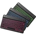 iClever Wireless Keyboard for Mac BK04, Bluetooth Keyboard for Tablet, Universal Slim Portable, 7-Colors Backlit Keyboard, Compact Space-Saving Design, for PC/Mac/Laptop/Tablet/Android/Windows