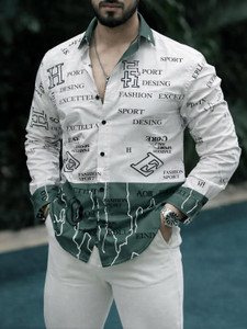 iCome Men Graphic Print Casual Multicolor Shirt