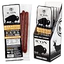ICON Meats Bison &amp; Pork Snack Sticks, Honey BBQ, High Protein, 6 Pack