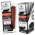 ICON Meats Elk &amp; Pork Snack Sticks, Original Flavor, High Protein, 6 Pack