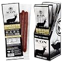 ICON Meats Venison &amp; Pork Snack Sticks, Garlic Flavor, High Protein, 6 Pack