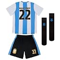 Icon Sports Officially Licensed Argentina Fan Pack - 3-Piece Soccer Set - Soccer Shirt, Shorts &amp; Socks - Unisex Kids