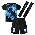 Icon Sports Officially Licensed Argentina Fan Pack - 3-Piece Soccer Set - Soccer Shirt, Shorts & Socks - Unisex Kids