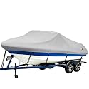 iCOVER Trailerable Boat Cover- 14'-16' 800D Water Proof Heavy Duty, Fits V-Hull, Fish&amp;Ski, Pro-Style, Fishing, Utiltiy, Runabout, Bass Boats, up to 14ft-16ft Long and 90" Wide